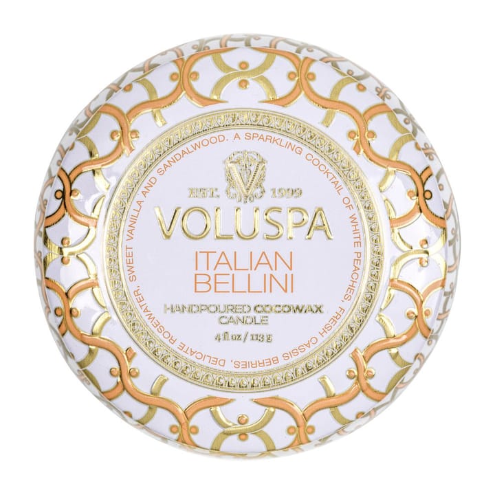 Maison Blanc Mini Tin geurkaars 25 uur, Italian Bellini Voluspa