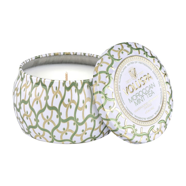 Maison Blanc Mini Tin geurkaars 25 uur - Moroccan Mint Tea - Voluspa