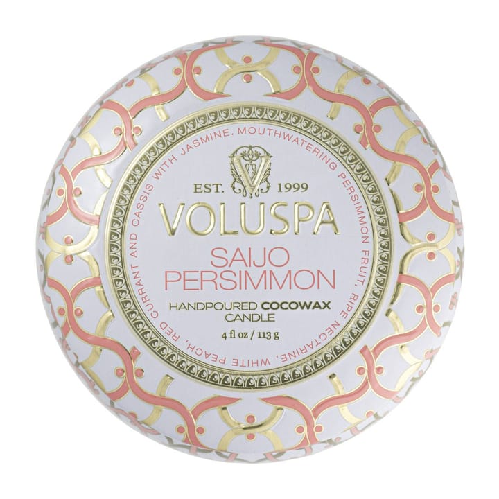 Maison Blanc Mini Tin geurkaars 25 uur, Saijo Persimmon Voluspa