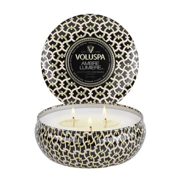 Maison Noir 3-wick Tin geurkaars 40 uur - Ambre Lumiere - Voluspa