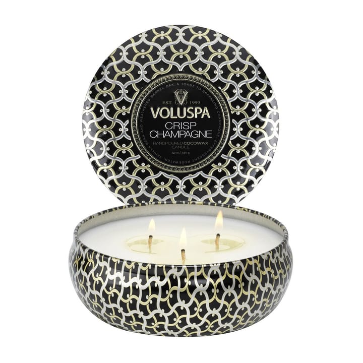 Maison Noir 3-wick Tin geurkaars 40 uur, Crisp Champagne Voluspa