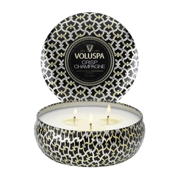 Maison Noir 3-wick Tin geurkaars 40 uur - Crisp Champagne - Voluspa