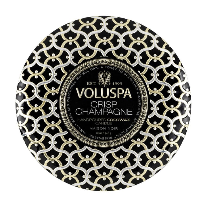 Maison Noir 3-wick Tin geurkaars 40 uur, Crisp Champagne Voluspa