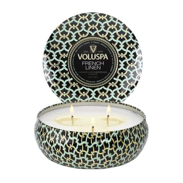 Maison Noir 3-wick Tin geurkaars 40 uur - French Linen - Voluspa