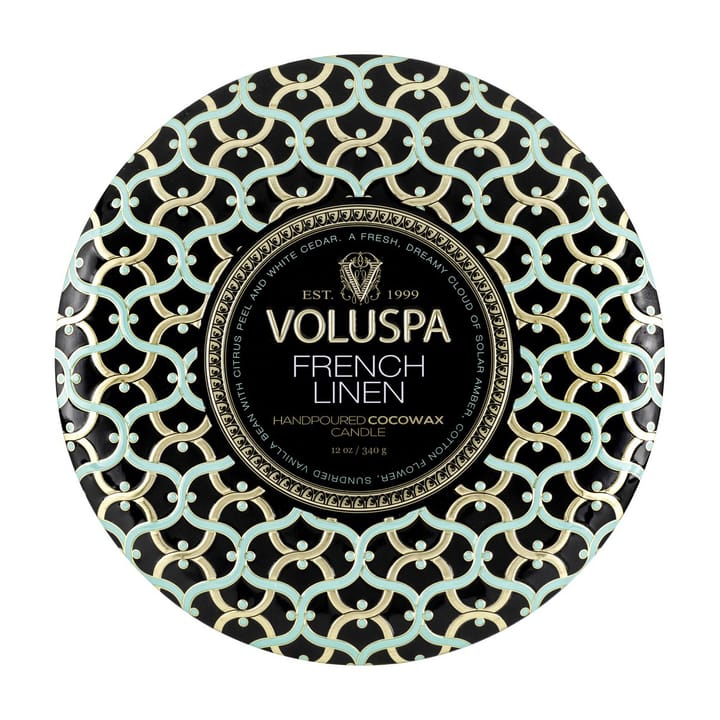 Maison Noir 3-wick Tin geurkaars 40 uur - French Linen - Voluspa