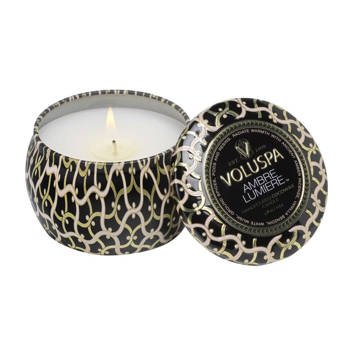 Maison Noir Mini Tin geurkaars 25 uur, Ambre Lumiere Voluspa