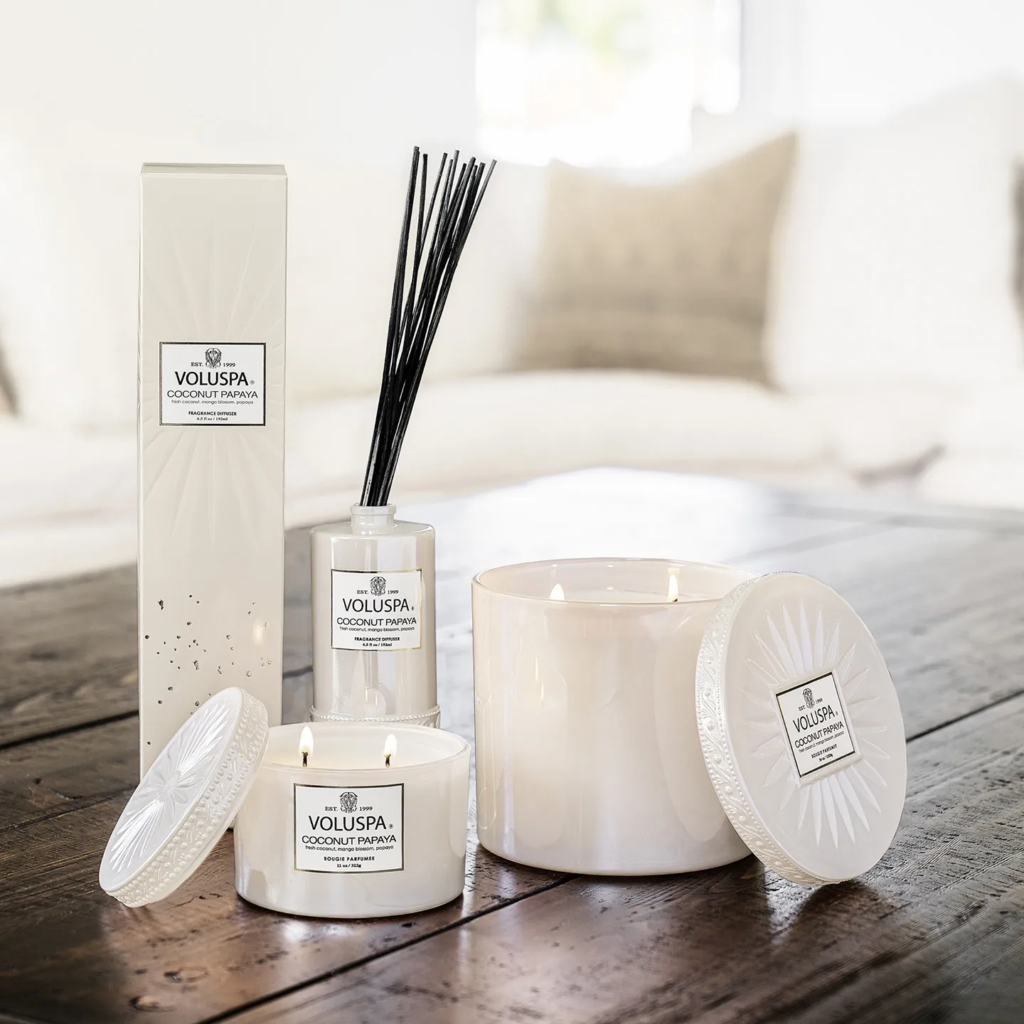 Vermeil geurstokjes 177 ml, Coconut Papaya Voluspa