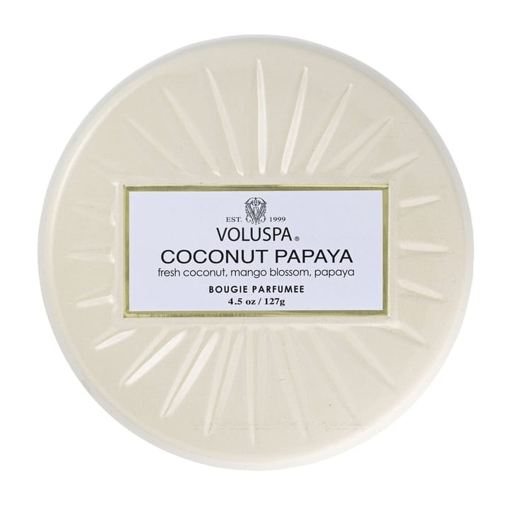 Vermeil Mini Tin geurkaars 25 uur, Coconut Papaya Voluspa