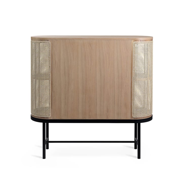 Be My Guest sideboard, rotan, witgeolied eikenhout, zwart stalen onderstel Warm Nordic