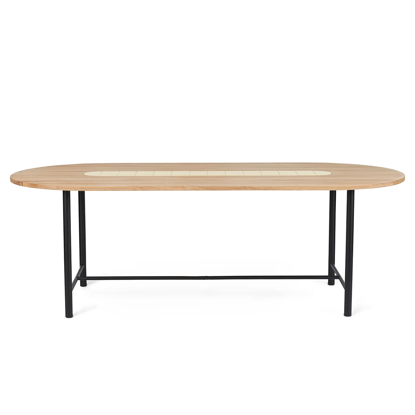 Be My Guest tafel 220 cm, Witgeolied eikenhout-geel Warm Nordic