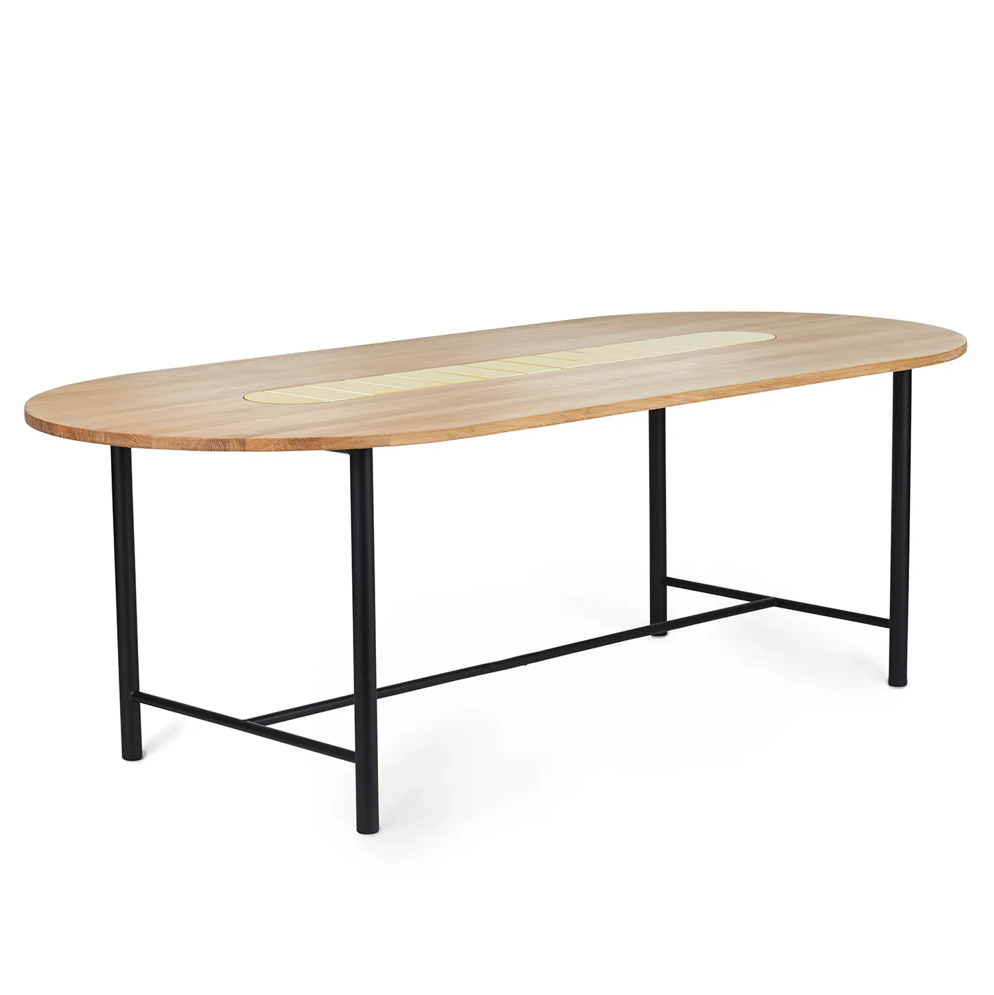 Be My Guest tafel 220 cm, Witgeolied eikenhout-geel Warm Nordic