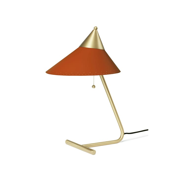 Brass Top tafellamp - rusty red, messing onderstel - Warm Nordic