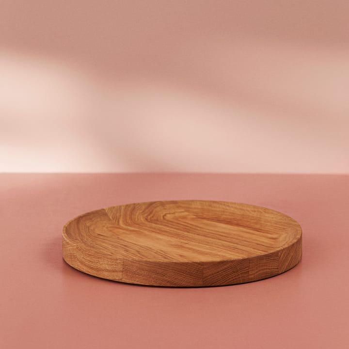 Carved Wood dienblad rond - Eikenhout - Warm Nordic