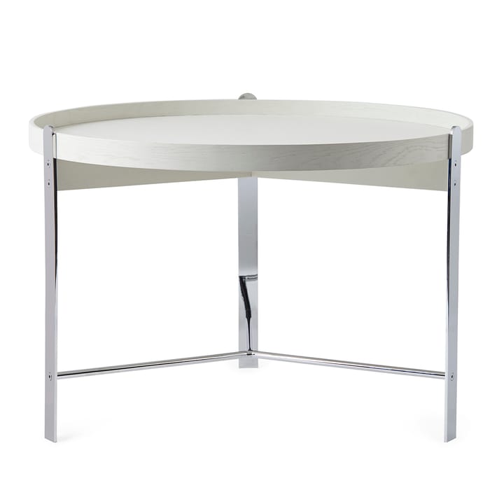 Compose salontafel Ø70 cm met verchroomd onderstel - Warm white - Warm Nordic