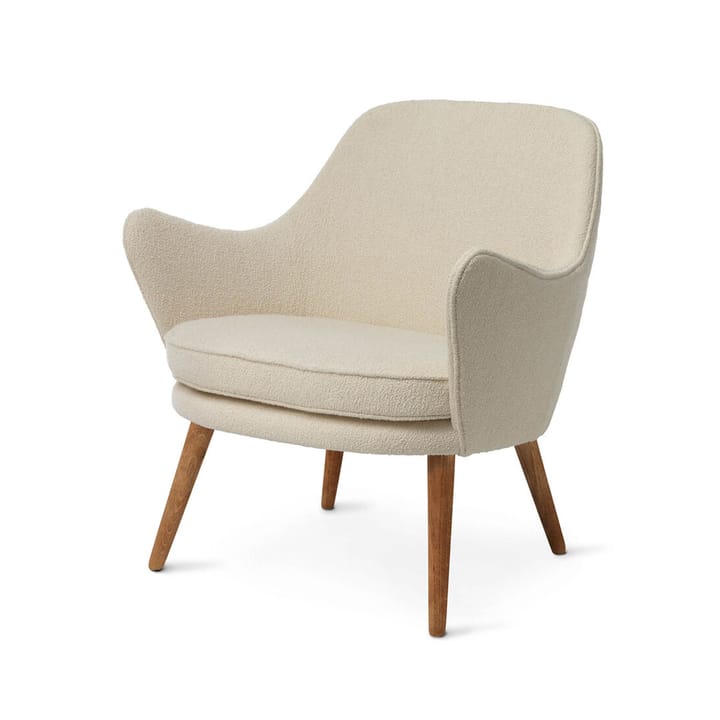 Dwell loungestoel - Barnum24 cream-poten van gerookt eikenhout - Warm Nordic