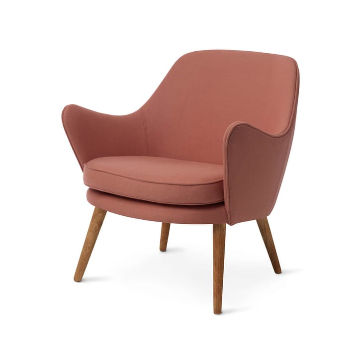 Dwell loungestoel - Hero 511 blush-poten van gerookt eikenhout - Warm Nordic