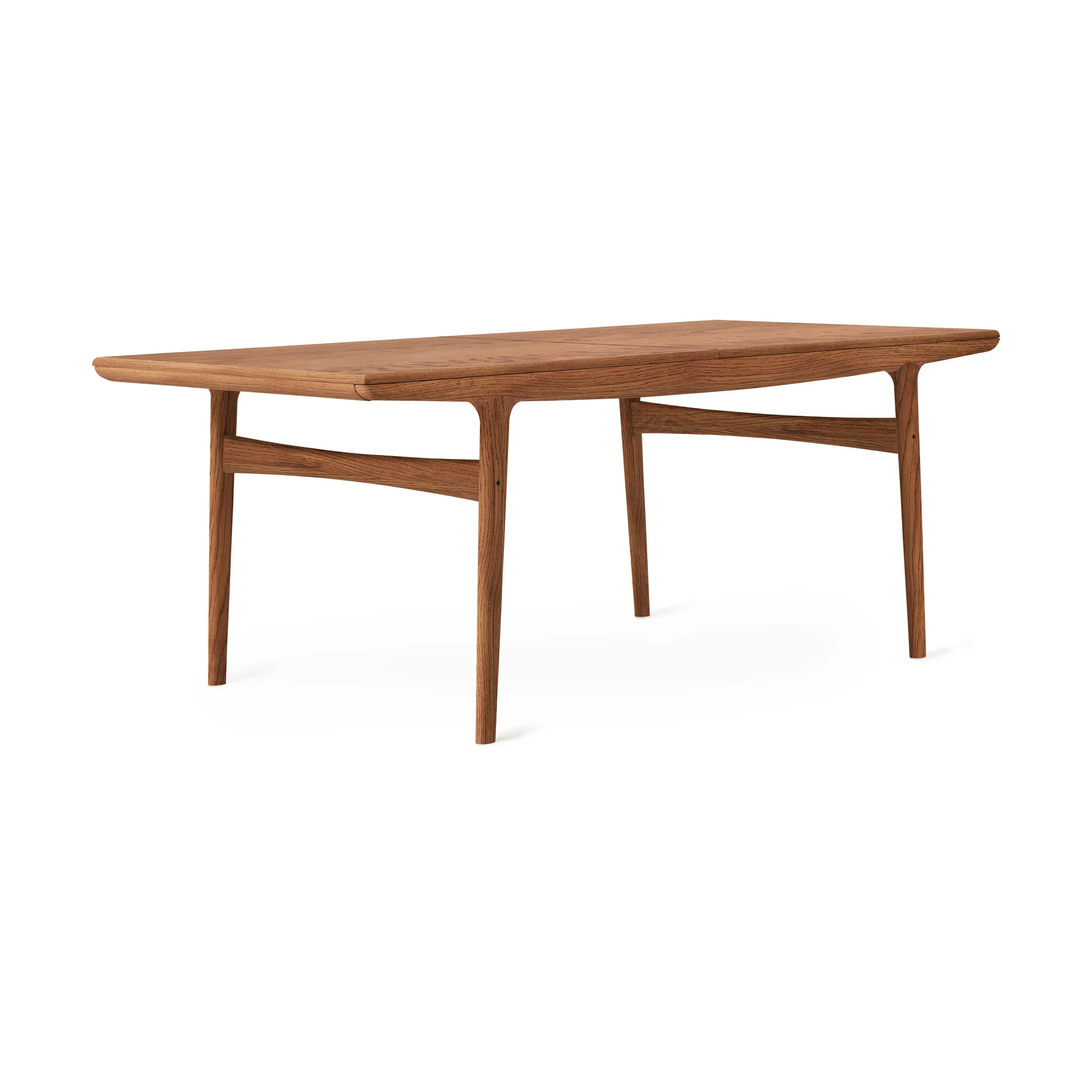 Evermore eetkamertafel incl. 2 verlengplaten van 45 cm, Teak geoliede eik, 190 cm Warm Nordic