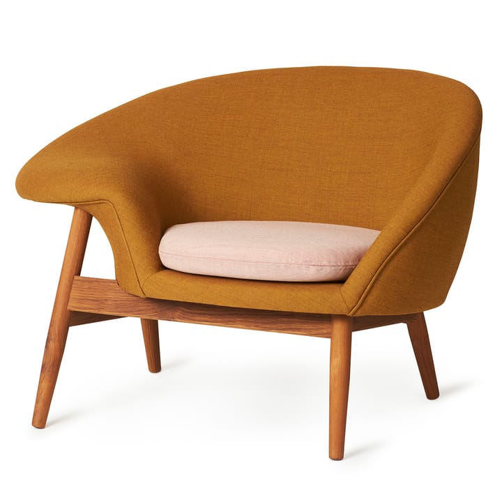Fried Egg fauteuil, Dark ochre-pale rose Warm Nordic