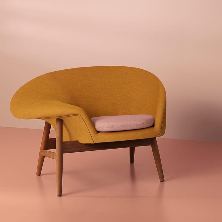 Fried Egg fauteuil, Dark ochre-pale rose Warm Nordic
