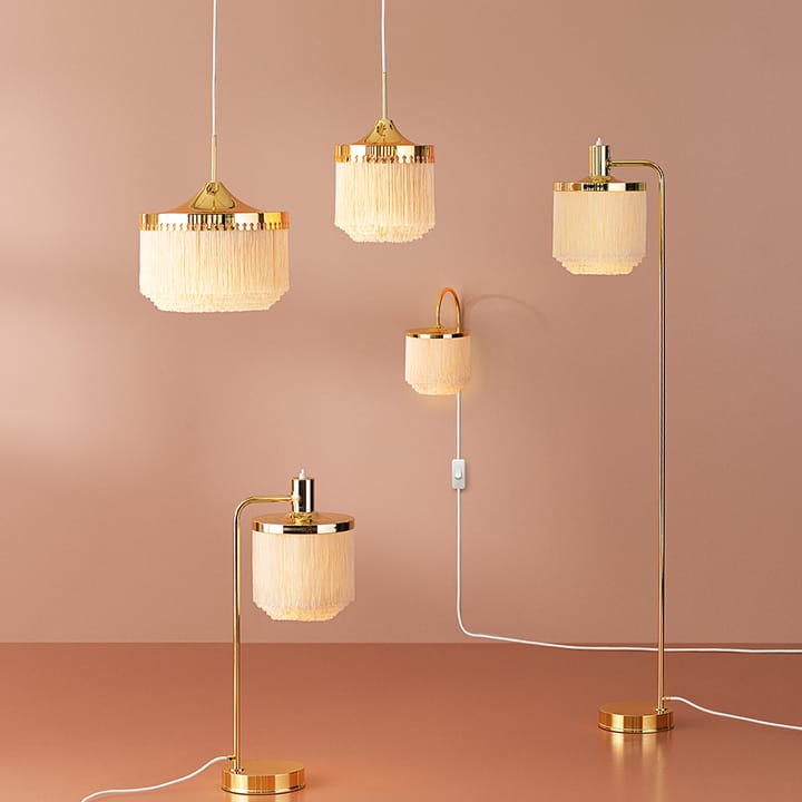 Fringe muurlamp, pale pink, met messing geplateerd staal Warm Nordic