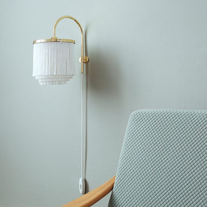 Fringe muurlamp, pale pink, met messing geplateerd staal Warm Nordic