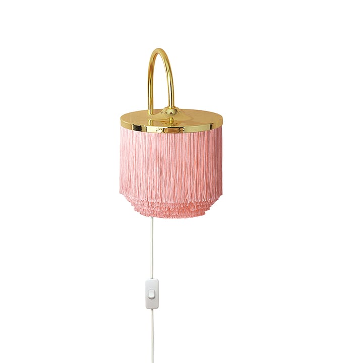 Fringe muurlamp - pale pink, met messing geplateerd staal - Warm Nordic