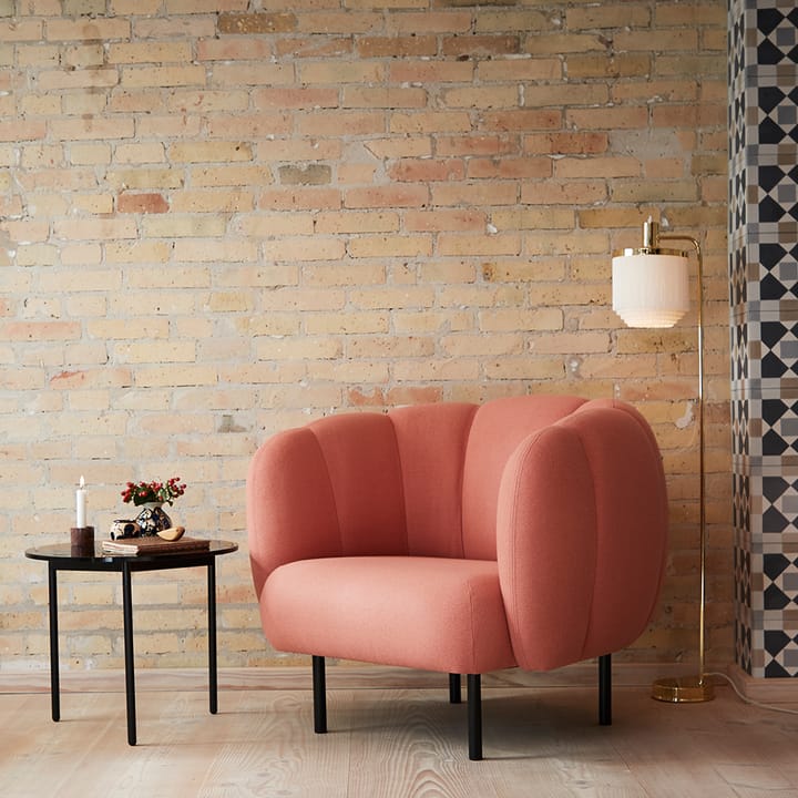 Fringe vloerlamp, pale pink, met messing geplateerd staal Warm Nordic
