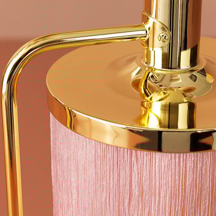 Fringe vloerlamp, pale pink, met messing geplateerd staal Warm Nordic