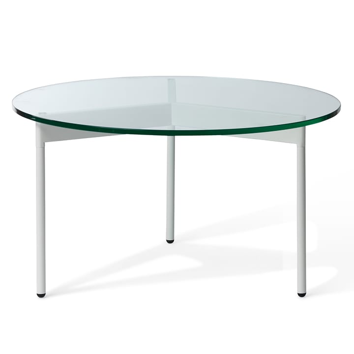 From Above salontafel Ø72 cm wit onderstel - Transparant - Warm Nordic