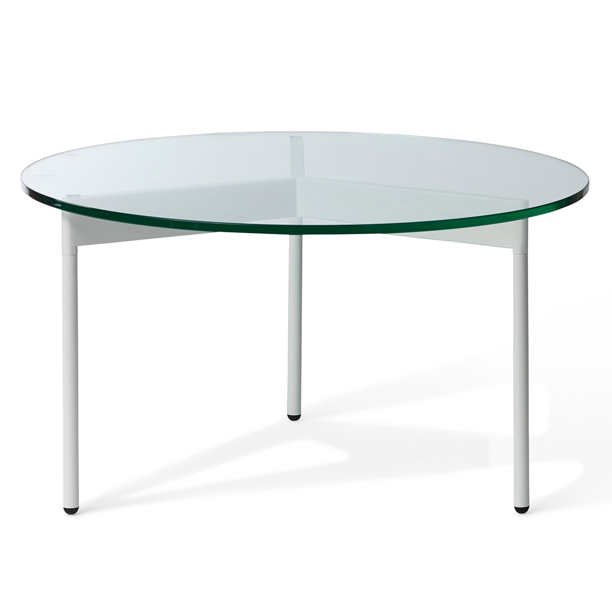 Warm Nordic From Above salontafel o72 cm wit onderstel Transparant