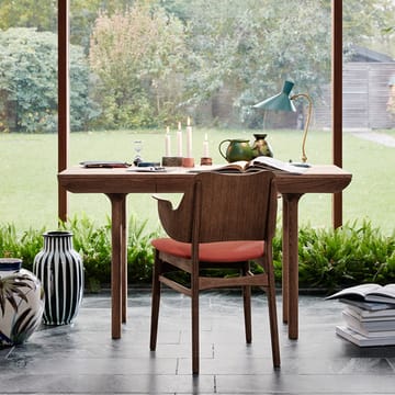 Gesture stoel, gestoffeerde zitting - stof prescott 207 black, witgeolied eikenhouten onderstel, gestoffeerde zitting - Warm Nordic