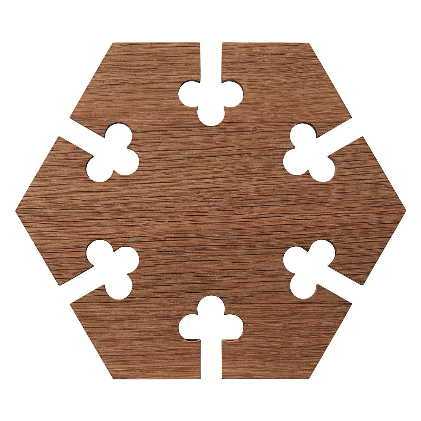 Gourmet Wood Trivet hexagon, Eiken Warm Nordic