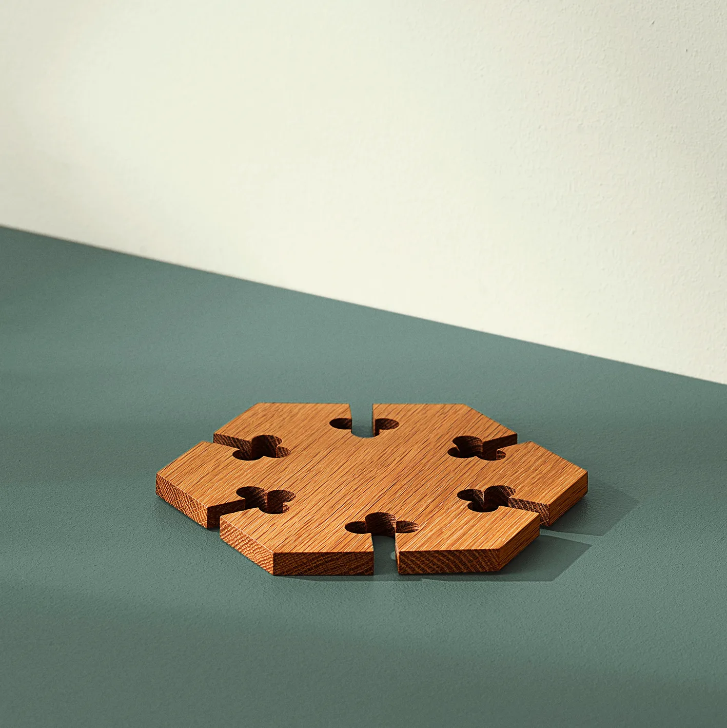 Gourmet Wood Trivet hexagon, Eiken Warm Nordic