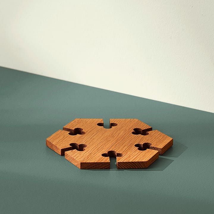 Gourmet Wood Trivet hexagon - Eiken - Warm Nordic