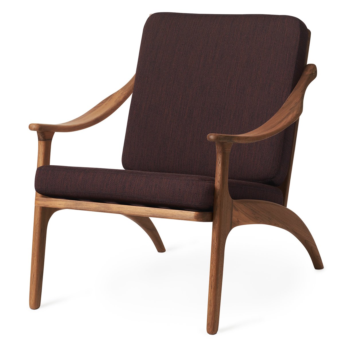 Warm Nordic Lean Back Balder fauteuil teakhout Coffee brown