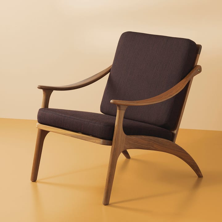 Lean Back Balder fauteuil teakhout, Coffee brown Warm Nordic
