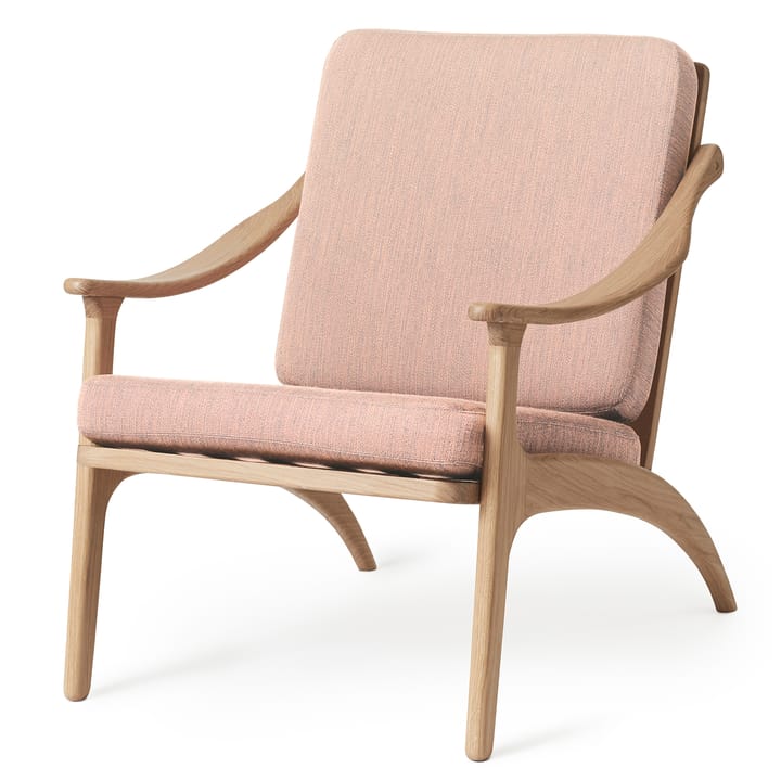 Lean Back Canvas fauteuil witgeolied eikenhout - Pale rose - Warm Nordic