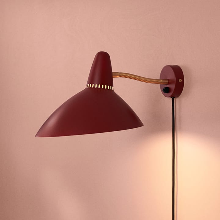 Lightsome muurlamp, black noir, messing detail Warm Nordic