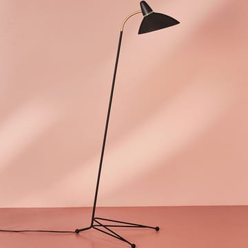 Lightsome vloerlamp - azure blue, messing detail - Warm Nordic