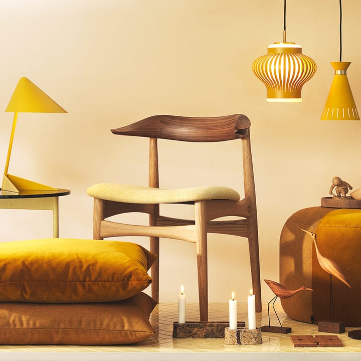 Opal Lamella hanglamp, rusty red, gezandstraald opaalglas Warm Nordic