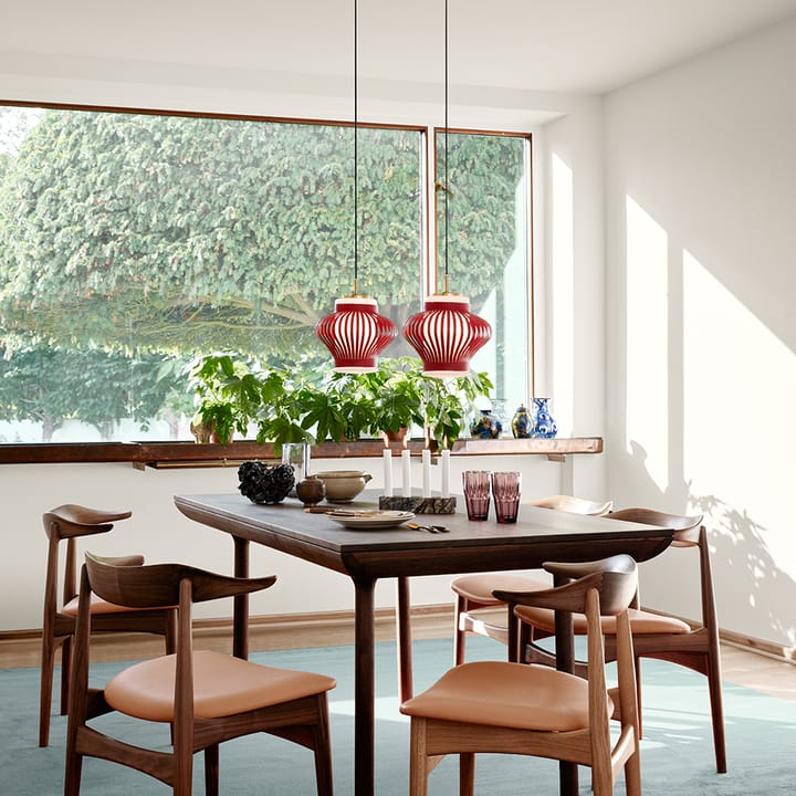 Opal Lamella hanglamp, sky grey, gezandstraald opaalglas Warm Nordic