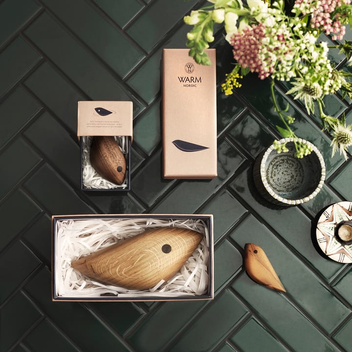 Twirling Bird decoratie S, Teak Warm Nordic