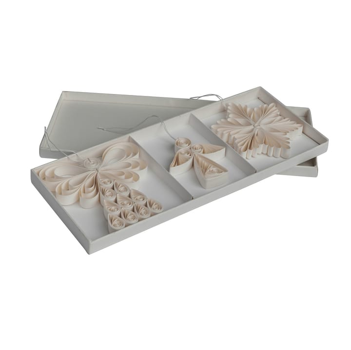 Angel mix kersthanger 3-pack, Wit Watt & Veke