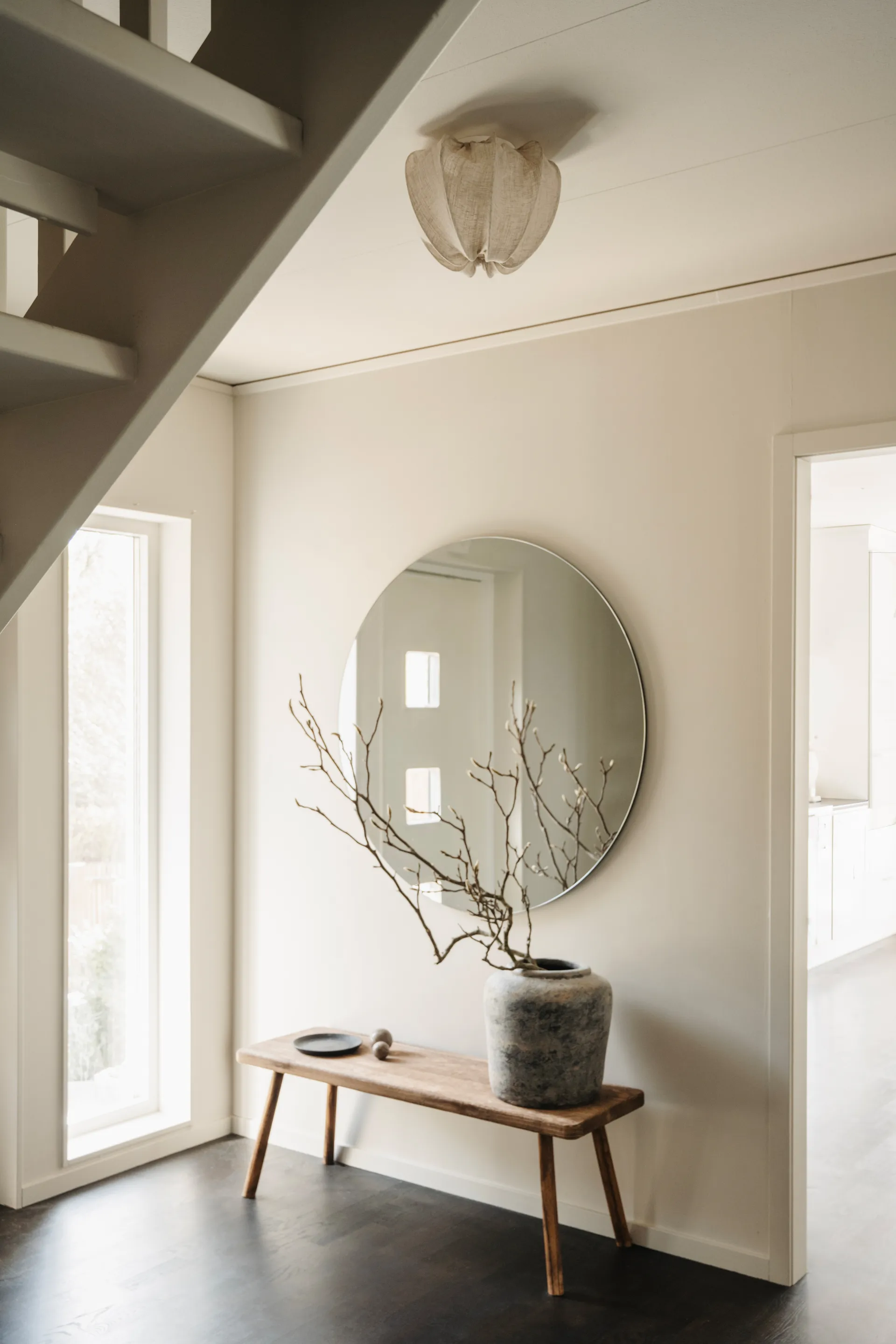 Anna plafond mini Ø30 cm, Natural linnen Watt & Veke