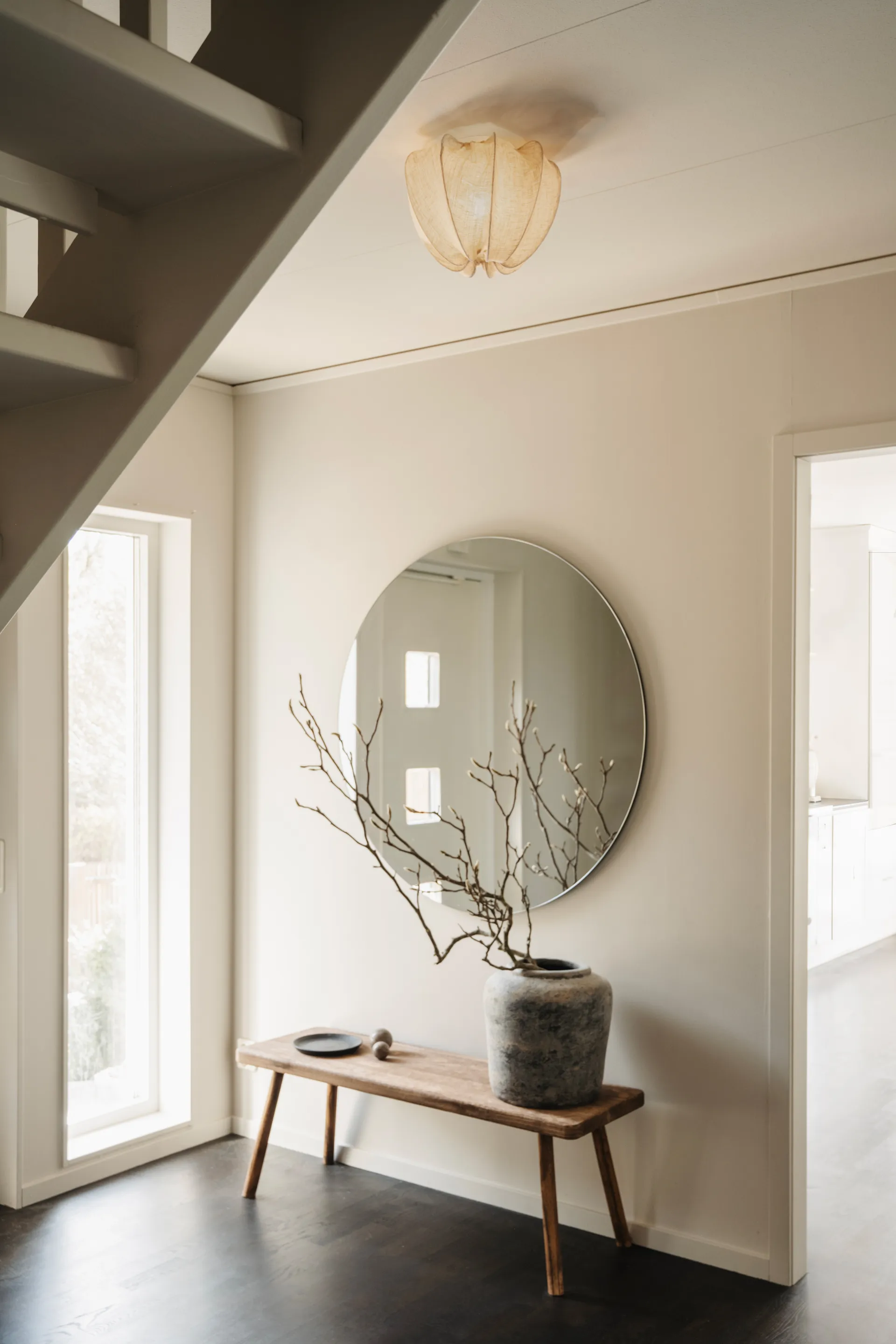 Anna plafond mini Ø30 cm, Natural linnen Watt & Veke