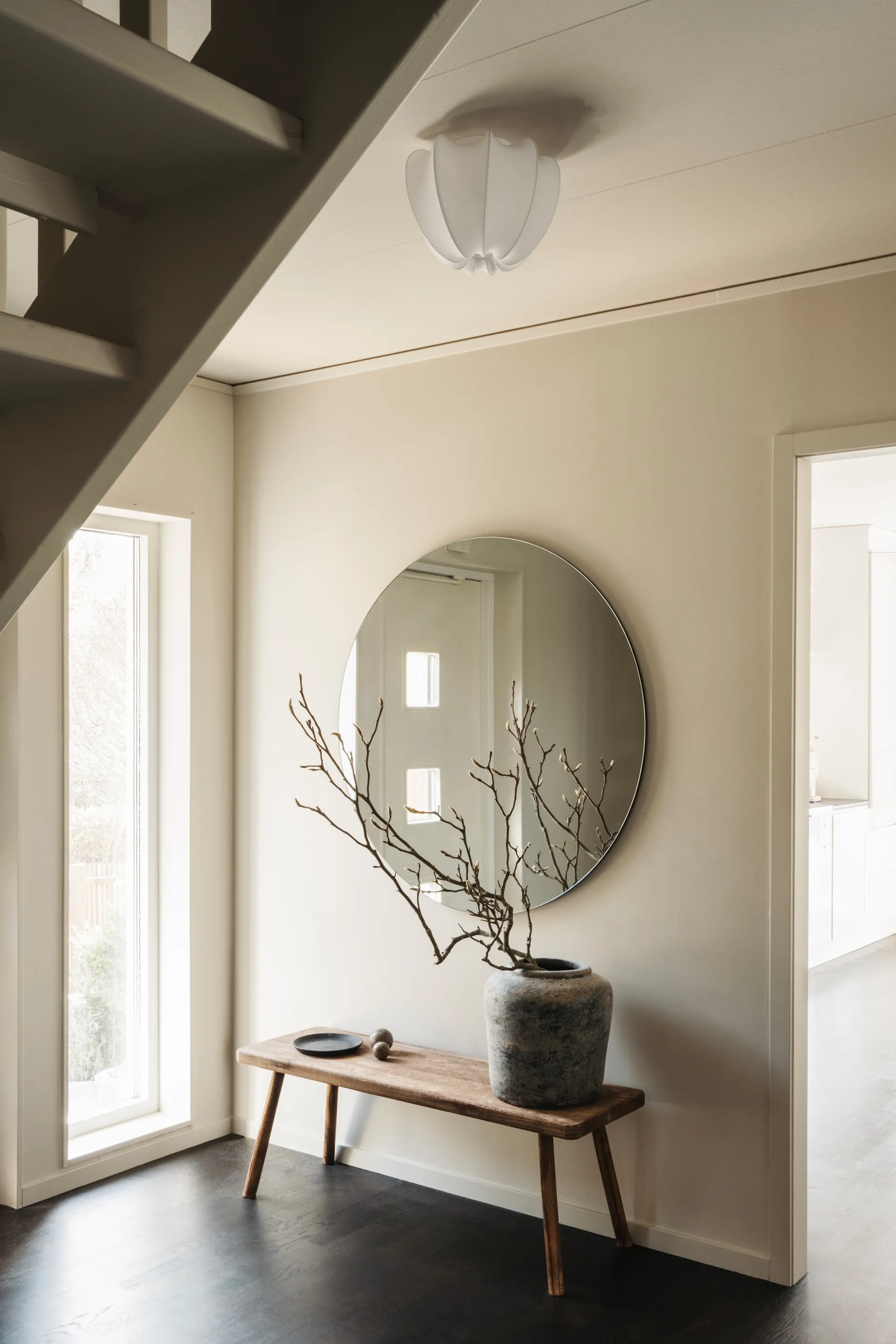 Anna plafond mini Ø30 cm, White katoen Watt & Veke