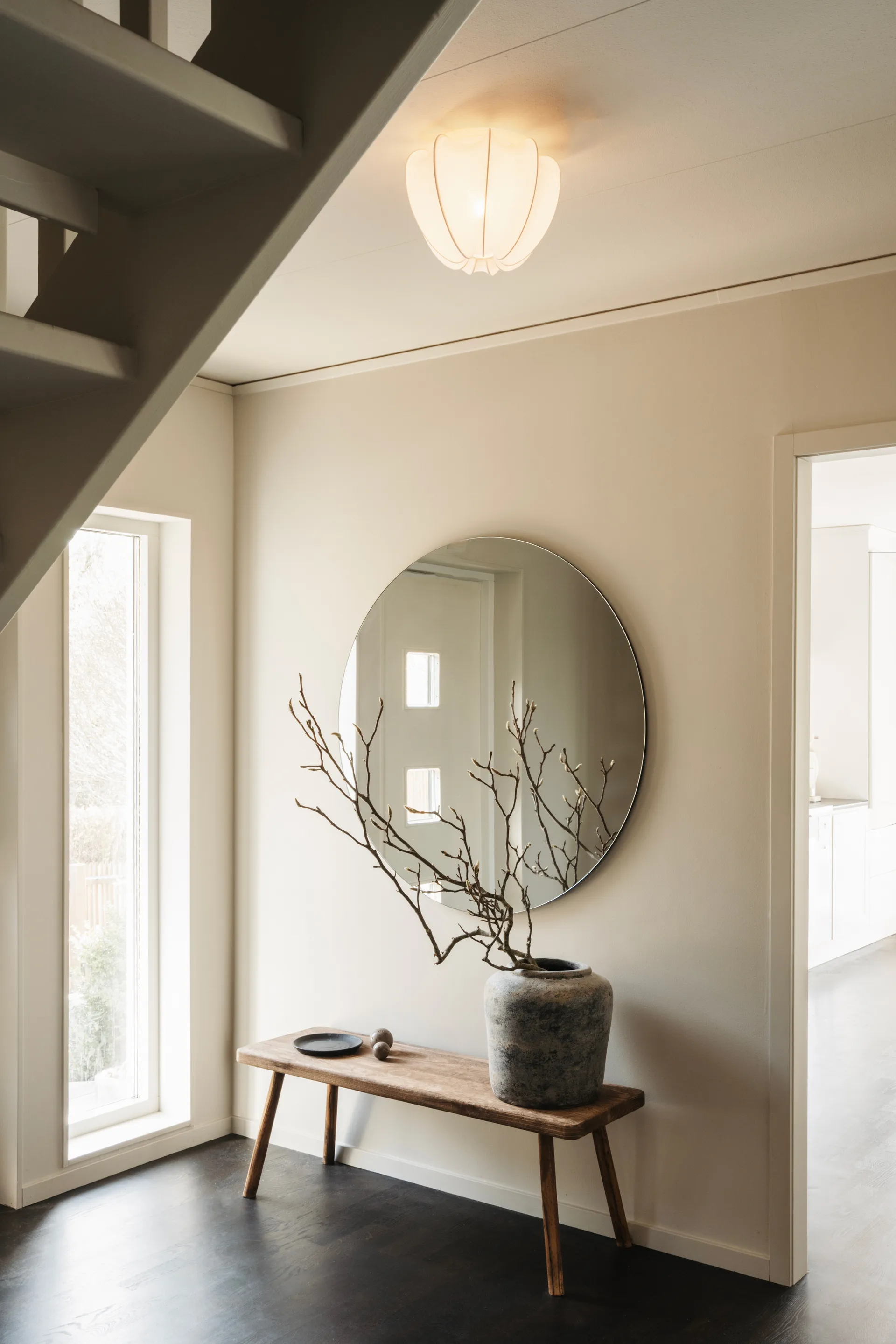 Anna plafond mini Ø30 cm, White katoen Watt & Veke