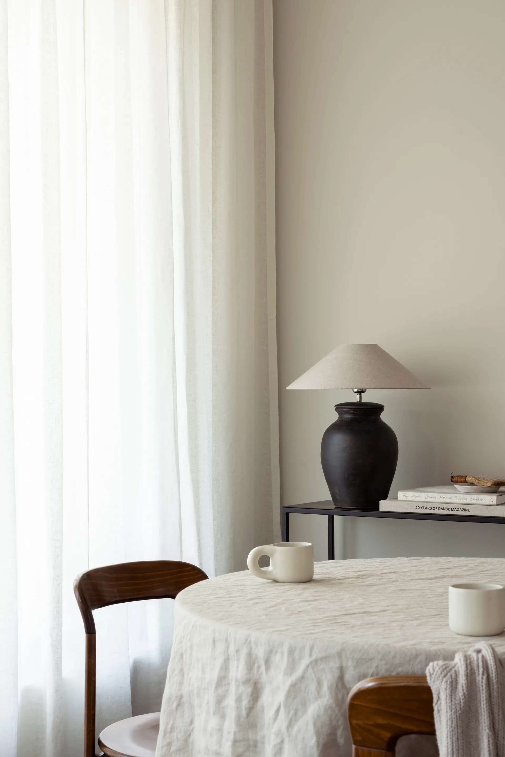 Basic flat lampenkap Ø42 cm, Natuurlijk Watt & Veke