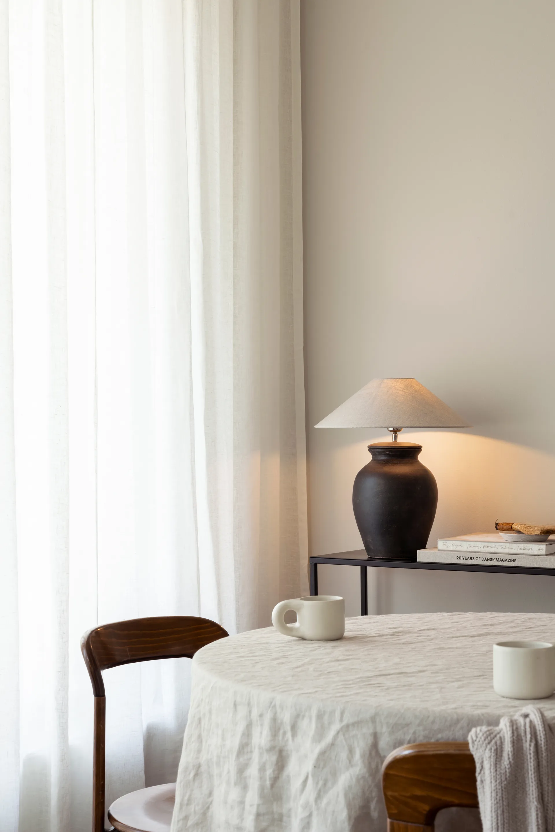 Basic flat lampenkap Ø42 cm, Natuurlijk Watt & Veke