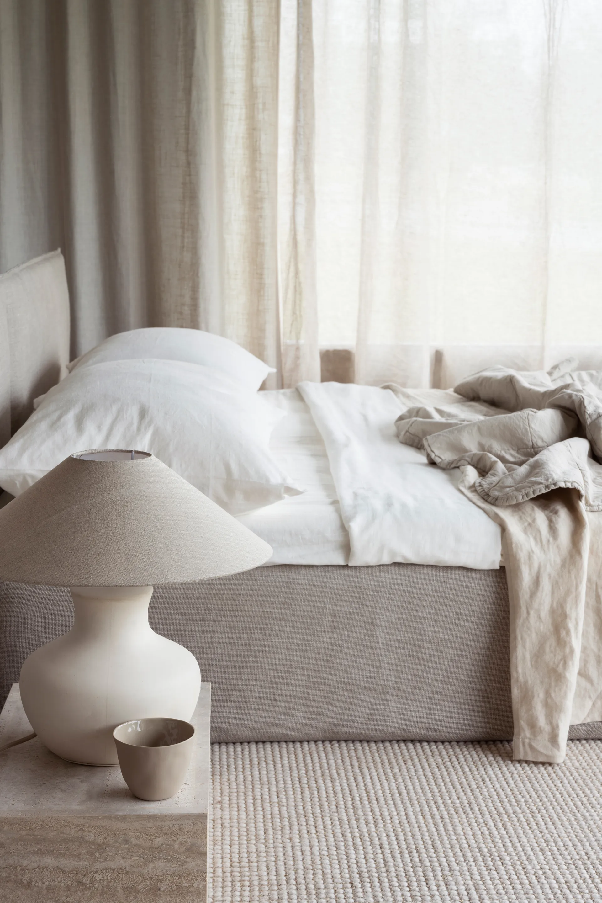 Basic flat lampenkap Ø42 cm, Natuurlijk Watt & Veke